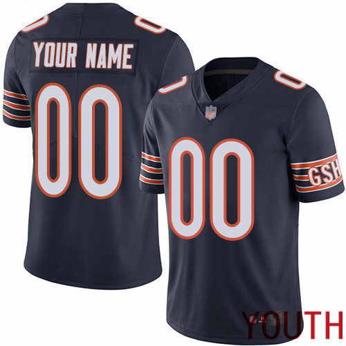 Limited Navy Blue Youth Home Jersey NFL Customized Football Chicago Bears Vapor Untouchable